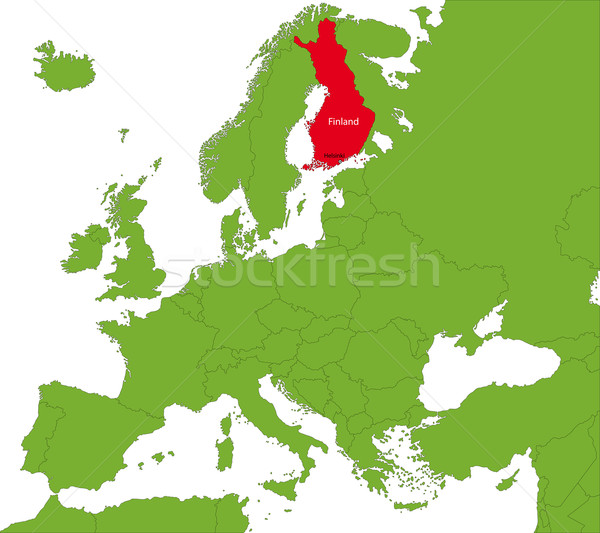 ストックフォト: フィンランド · 地図 · 場所 · 市 · デザイン · ヨーロッパ