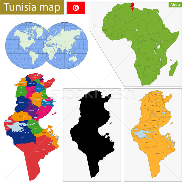 Tunisia map Stock photo © Volina