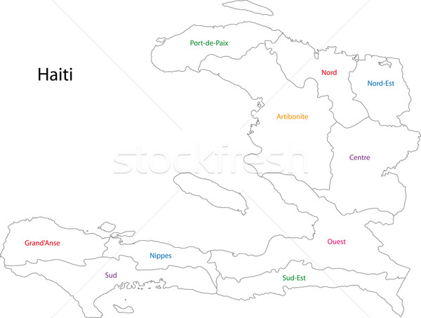 Outline Haiti map Stock photo © Volina