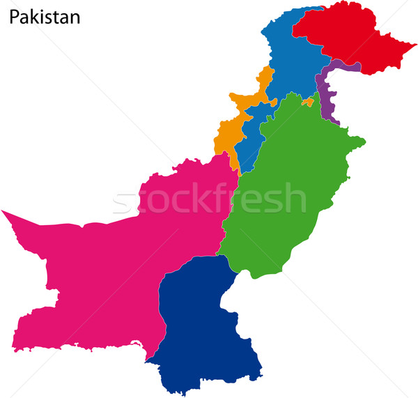 Colorful Pakistan map Stock photo © Volina