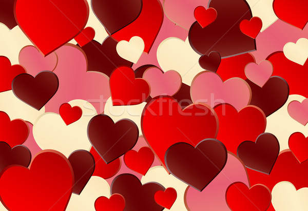 различный красный формы сердца обои баннер аннотация Сток-фото © Volina