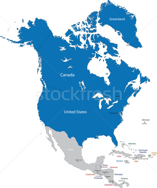 Na północ Ameryki niebieski kolor wolności kraju Zdjęcia stock © Volina