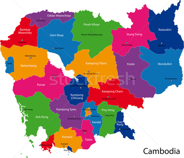 Cambodia map Stock photo © Volina