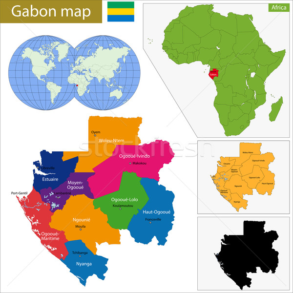 Gabon carte élevé détail précision [[stock_photo]] © Volina