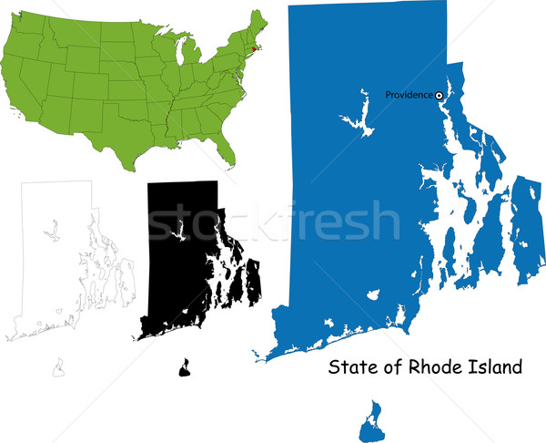 Rhode island map Stock photo © Volina