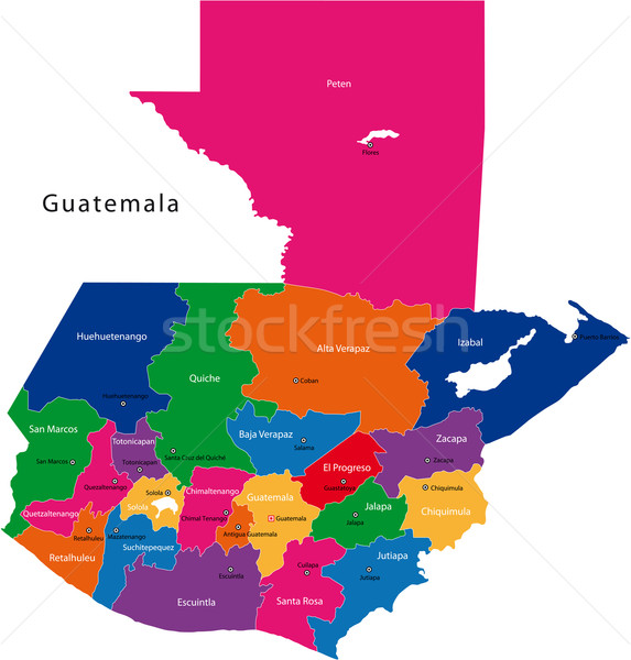 Stok fotoğraf: Guatemala · harita · cumhuriyet · şehir · renk · grafik