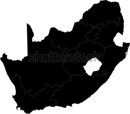 Foto stock: Preto · África · do · Sul · mapa · ilustração · mundo · viajar