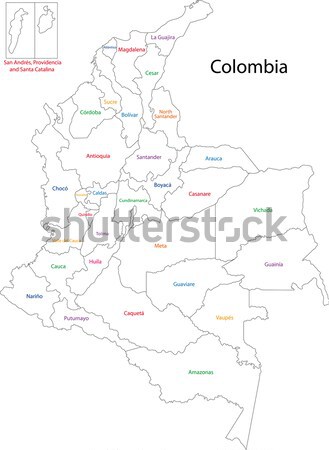 Бирма карта административный город силуэта Сток-фото © Volina