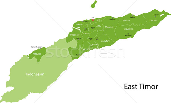 Green East Timor map Stock photo © Volina