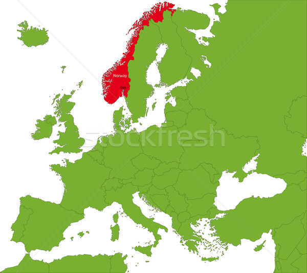 Norway map Stock photo © Volina