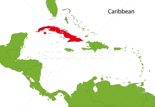 Mapa De Cuba En El Caribe Cuba · Mapa · Ubicación · Caribe · Diseno · Color - Ilustración Vectorial ©  Volina (#3463771) | Stockfresh