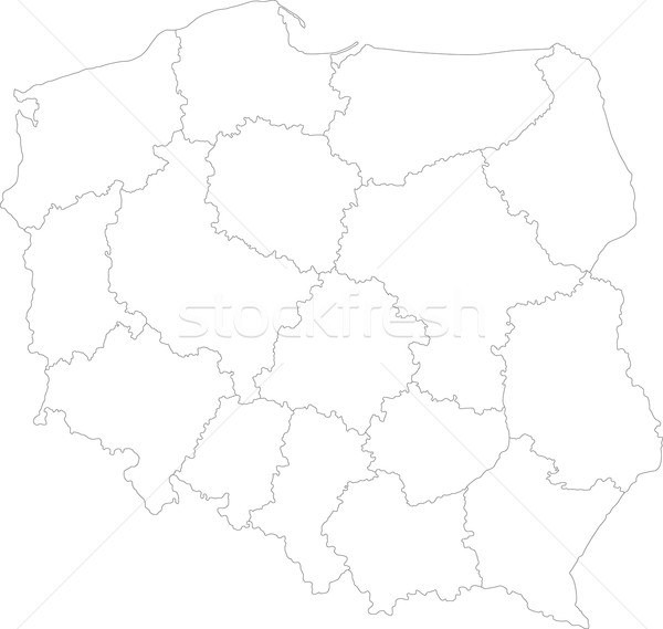 Outline Poland map Stock photo © Volina