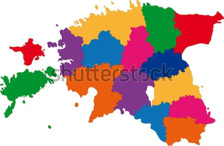 Paesi Bassi mappa amministrativa regno città paese Foto d'archivio © Volina