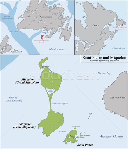 Saint Pierre and Miquelon map Stock photo © Volina