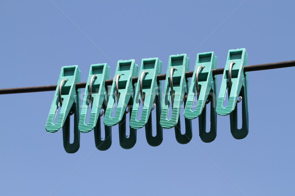 Ruhacsipesz hagyományos szabadtér vonal kék ég háttér Stock fotó © Volina