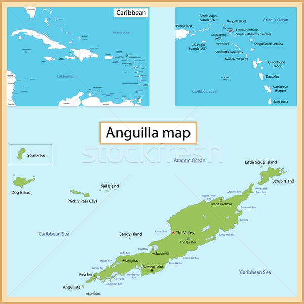Anguilla Map Stock photo © Volina