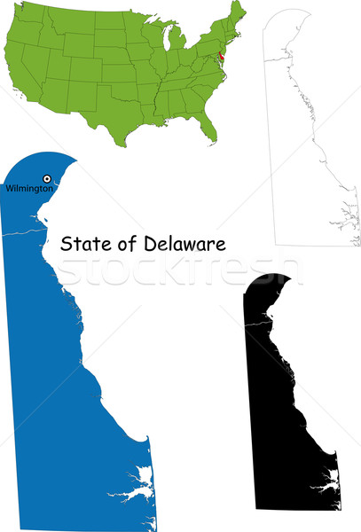 Delaware map Stock photo © Volina