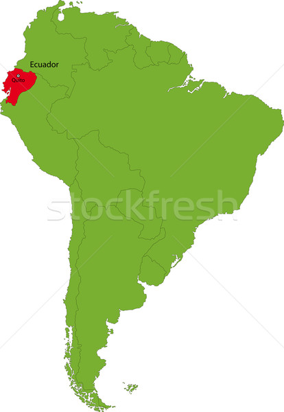 Ecuador map Stock photo © Volina