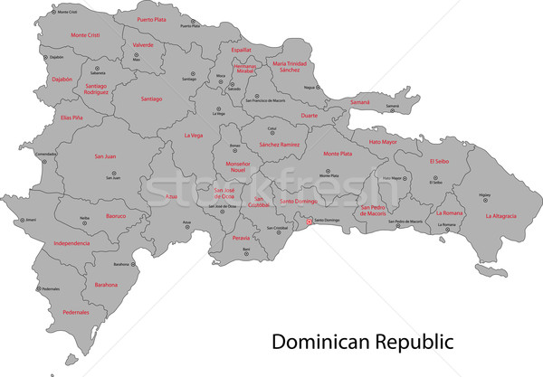 ドミニカ共和国 地図 首都 市 デザイン 島 ストックフォト © Volina