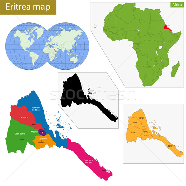 Eritrea map Stock photo © Volina