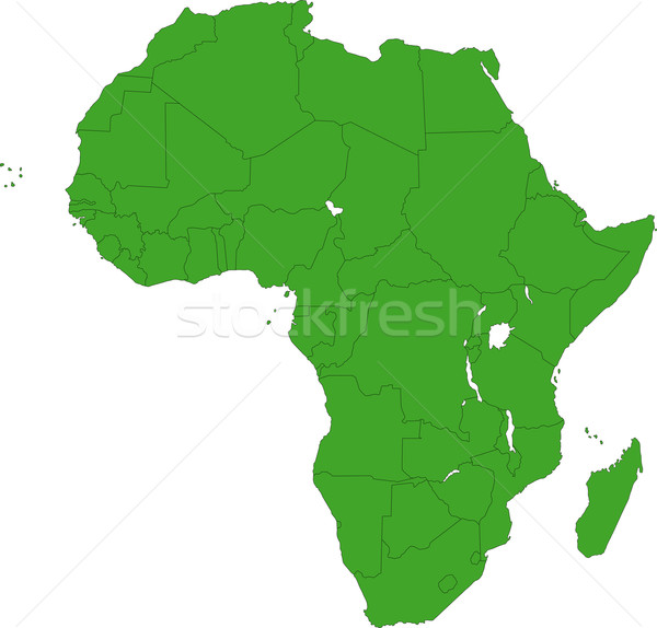 Green Africa map Stock photo © Volina