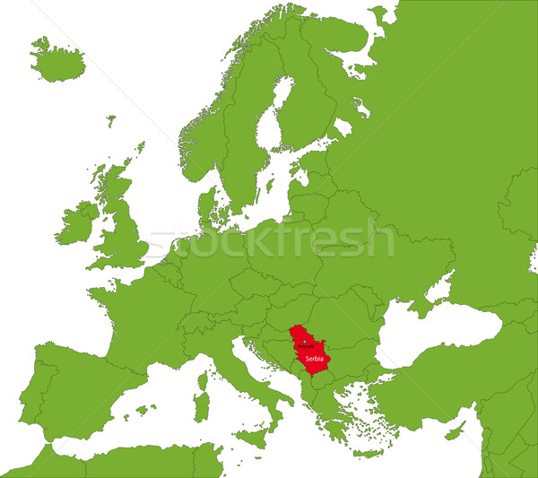 Stock photo: Serbia map