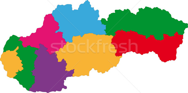 Slovakia map Stock photo © Volina