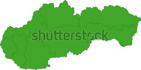 Green Slovakia map Stock photo © Volina