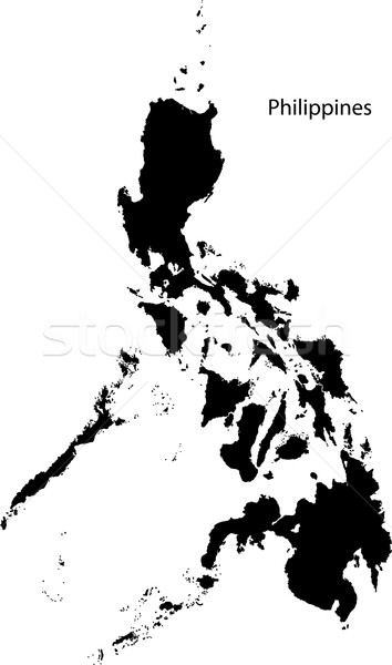 黒 フィリピン 地図 海 白 グラフ ストックフォト © Volina