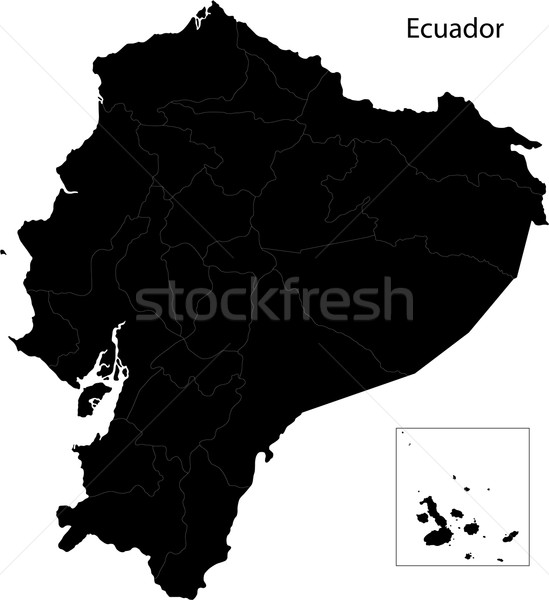 Black Ecuador map Stock photo © Volina