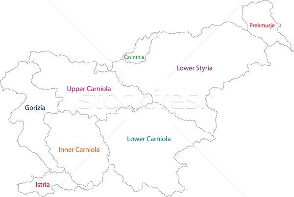 Outline Slovenia map Stock photo © Volina