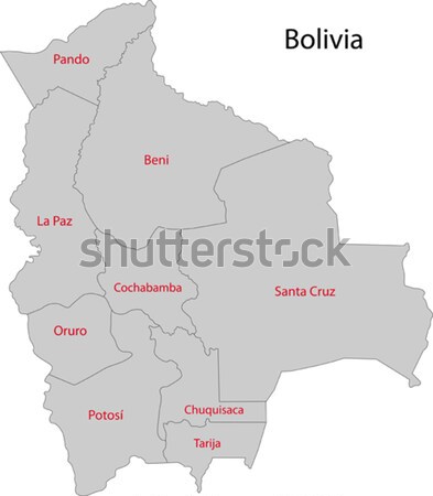Verde Bolívia mapa regiões cidades projeto Foto stock © Volina
