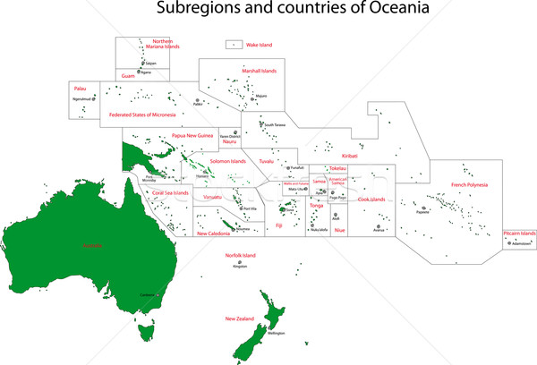 Stock photo: Oceania map