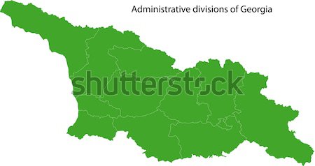 Stock photo: Green Uzbekistan map