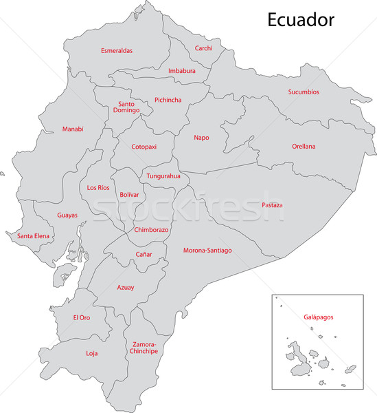 Grey Ecuador map Stock photo © Volina