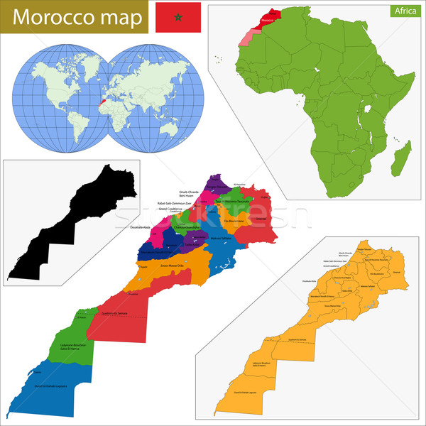 Morocco map Stock photo © Volina