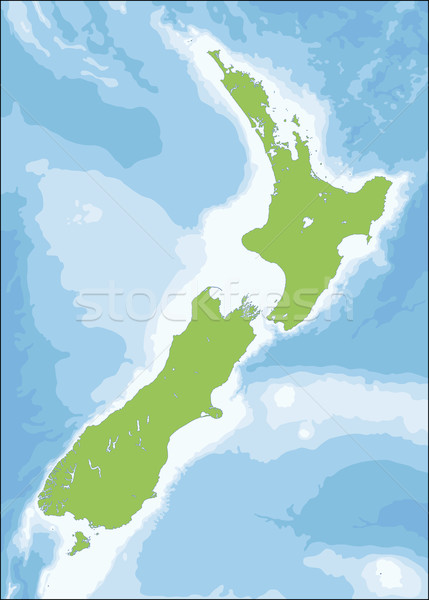 New Zealand map Stock photo © Volina
