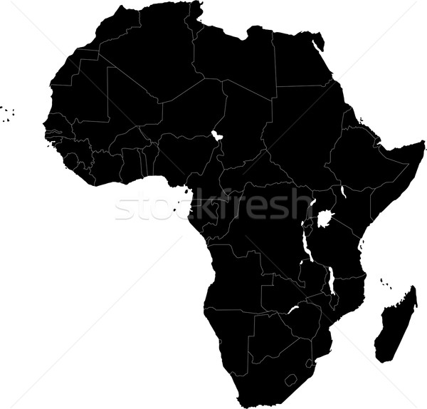 Black Africa map Stock photo © Volina