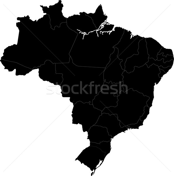 Black Brasilia map Stock photo © Volina