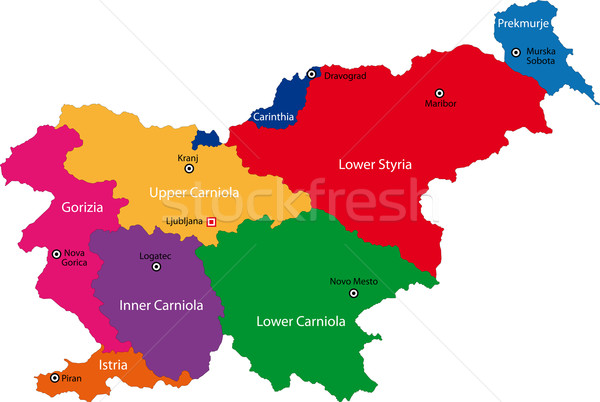 Slovenia map Stock photo © Volina