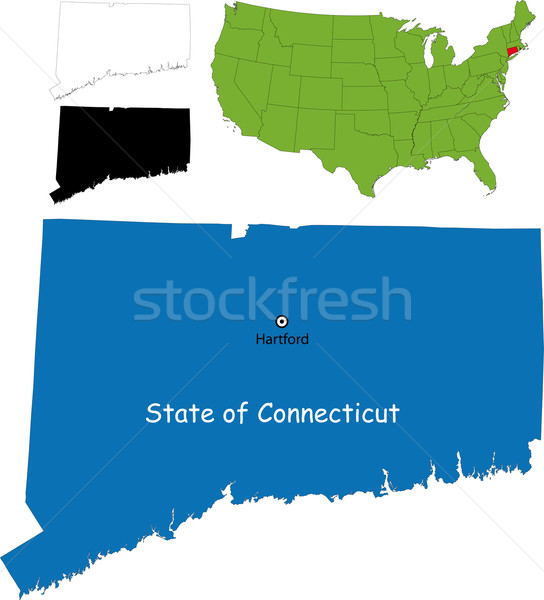 Connecticut map Stock photo © Volina