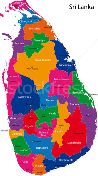 Sri Lanka map Stock photo © Volina