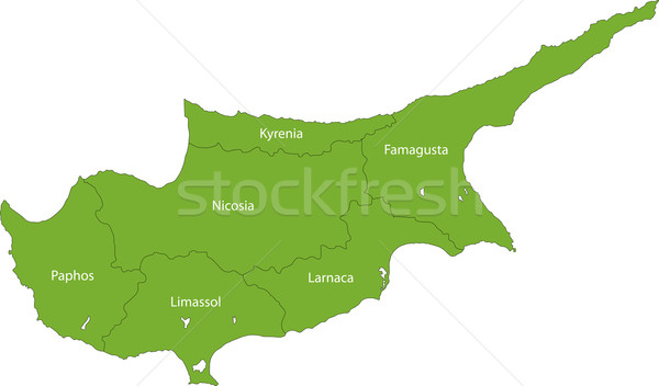 Green Cyprus map Stock photo © Volina