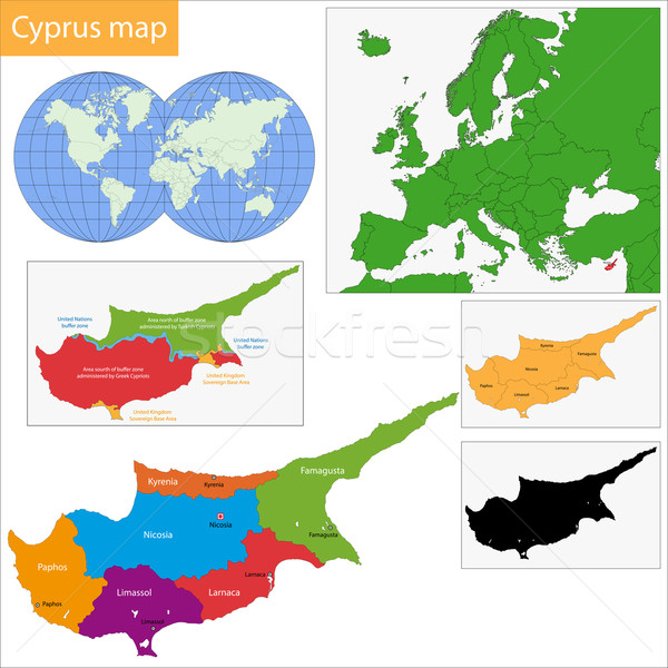 Cyprus map Stock photo © Volina