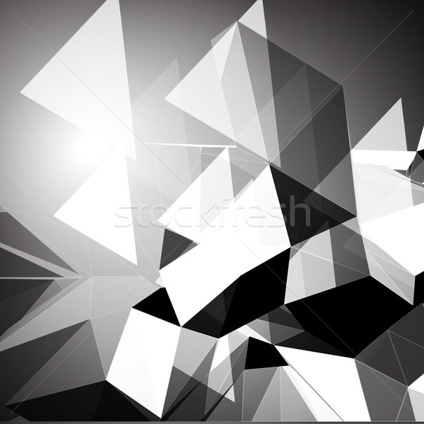 Grayscale triangular background Stock photo © VolsKinvols