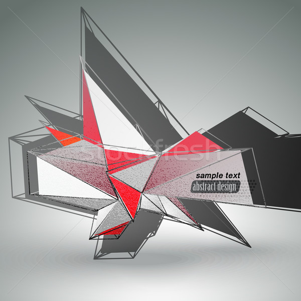 Abstract 3D triangles vector background Stock photo © VolsKinvols