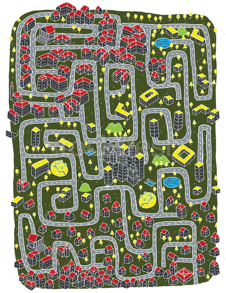 Urban Landscape Maze Game  Stock photo © VOOK