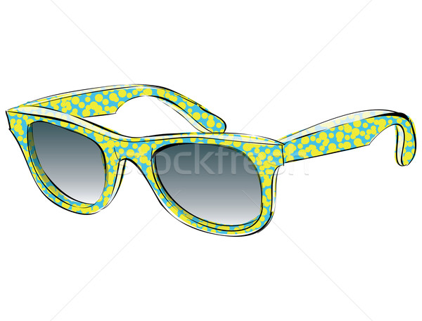 Retro Sunglasses With Pattern Doodle isolated on white backgroun Stock photo © VOOK