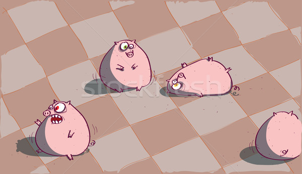 Four Pigs on a Floor  Stock photo © VOOK