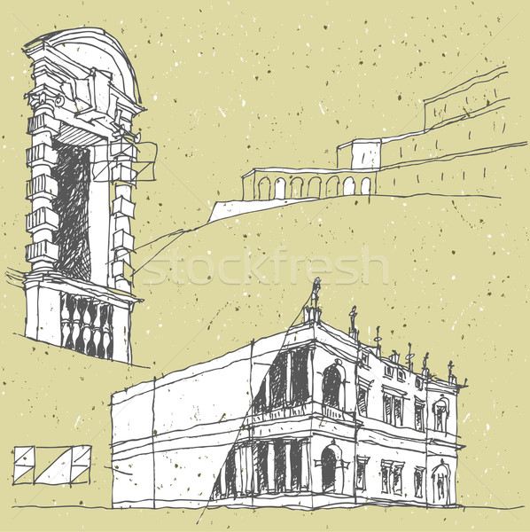 Architettura storica Italia firenze Toscana illustrazione eps8 Foto d'archivio © VOOK